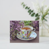 Teezeit Postkarte des Teezimmers für die Postüberq (Stehend Vorderseite)