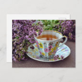 Teezeit Postkarte des Teezimmers für die Postüberq (Vorne/Hinten)