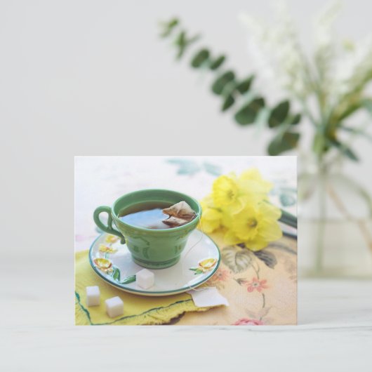 Teezeit Postkarte des Teezimmers für die Postüberq (Stehend Vorderseite)
