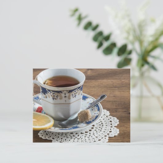 Teezeit Postkarte für den Tee (Stehend Vorderseite)