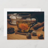 Teezeit Postkarte für den Tee (Vorne/Hinten)