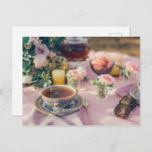 Teezeit Postkarte für den Tee (Vorne/Hinten)