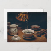 Teezeit Postkarte für den Tee (Vorne/Hinten)
