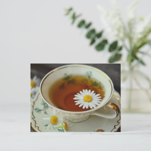 Teezeit Postkarte für den Tee (Stehend Vorderseite)