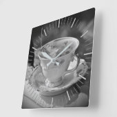 Teezeit Quadratische Wanduhr (Winkel)