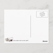 Teezeit Rosa Cupcake Kunst Postkarte (Rückseite)