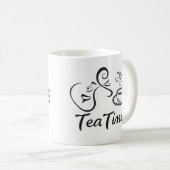 Teezeit-Slogan-Tasse Kaffeetasse (VorderseiteRechts)