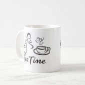 Teezeit-Slogan-Tasse Kaffeetasse (Vorderseite Links)
