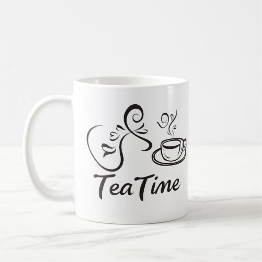Teezeit-Slogan-Tasse Kaffeetasse (Links)