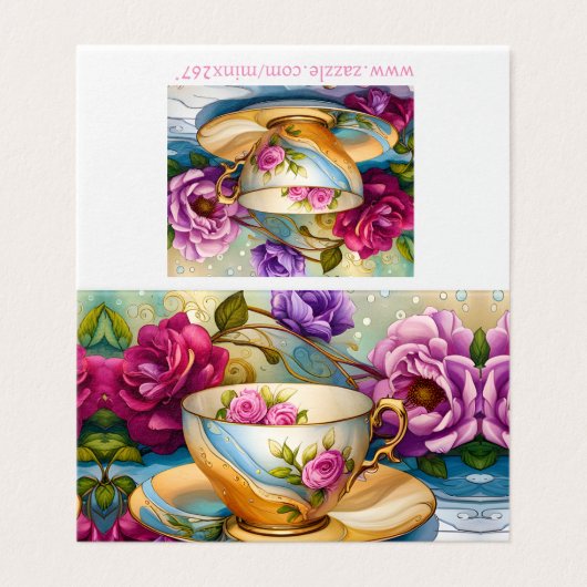 Teezeit - Tee-Cup Art (Außenseite Aufgefaltet)