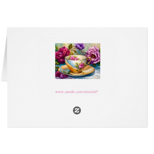 Teezeit - Tee-Cup Art (Rückseite Horizontal)