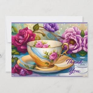 Teezeit - Tee-Cup Art Dankeskarte