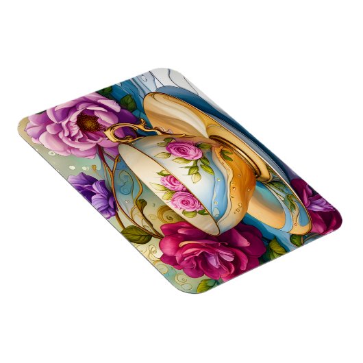 Teezeit - Tee-Cup Art Magnet (Rechte Seite)