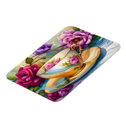 Teezeit - Tee-Cup Art Magnet (Linke Seite)