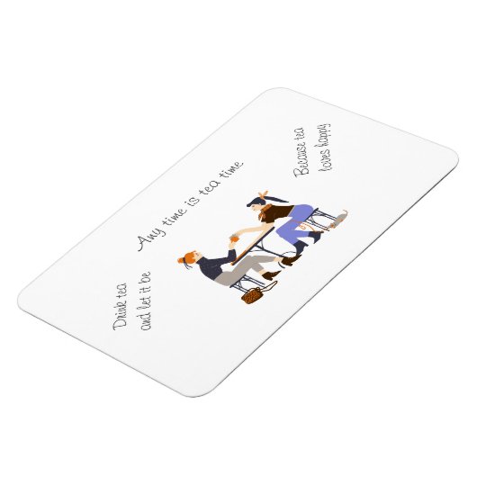 Teezeit Tee Quotes Slogans Freunde Magnet (Linke Seite)