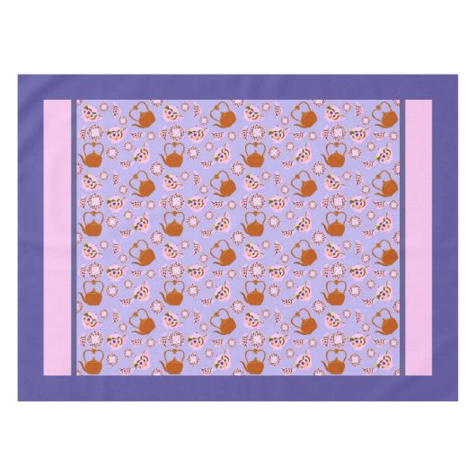 Teezeit: Teekanne, Teekanne, Kupferkessel-Tischdec Tischdecke (Vorderseite (Horizontal))