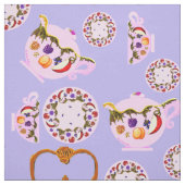Teezeit Teekessel Teakup Plate Kupfer Kettle Muste Stoff (Muster)
