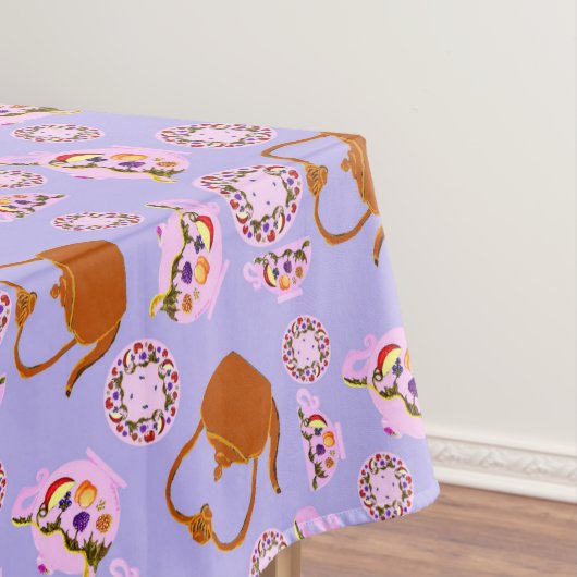 Teezeit Teekessel Teakup Plate Kupfer Kettle Muste Tischdecke (Beispiel)