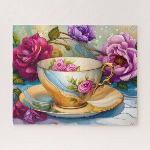 Teezeit - Teetassen-Kunst Puzzle