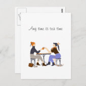 Teezeit Teezeit Slogan Freunde Freundschaft Postkarte (Vorne/Hinten)