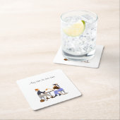 Teezeit Teezeit Slogan Freunde Freundschaft Rechteckiger Pappuntersetzer (Vor Ort)