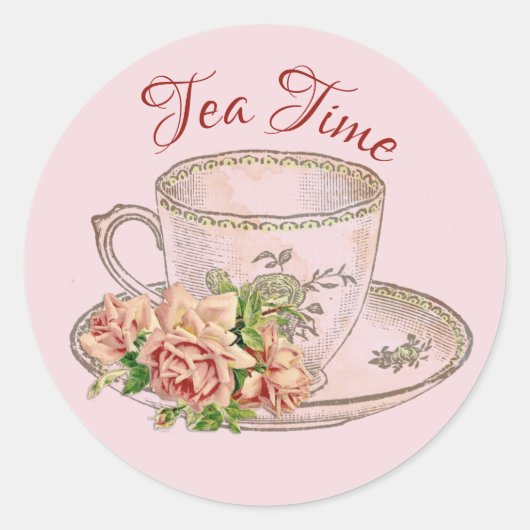 Teezeit-Umschlag Aufkleber, Aufkleber (Vorderseite)