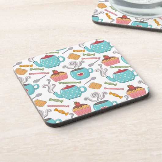 Teezeit und Süßigkeiten Untersetzer (Linke Seite)