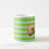 Teezeit von Katzen und Kaninchen Kaffeetasse (Mittel)