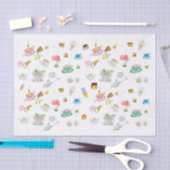Teezeit-Wasserfarbenmuster Seidenpapier (Handwerk)