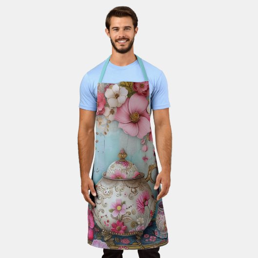 Teezeitentepot Schürze (Getragen)