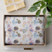 Teezeitmuster - Teebecher und Teekanne in Seidenpapier (Geschenk)