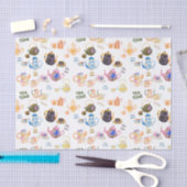 Teezeitmuster - Teebecher und Teekanne in Seidenpapier (Handwerk)