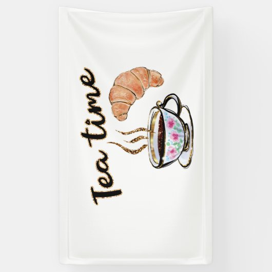 Teezeitschilder, Tee-Party-Accessoires, Tee-Party Banner (Vertikal)