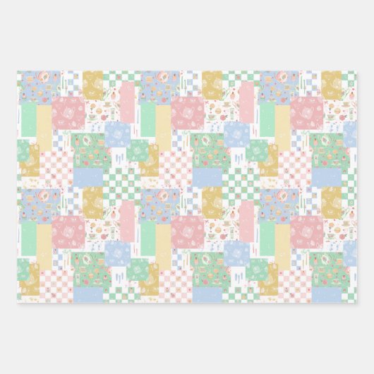 Teezeremonie auf dem Teatro Lago Teapots Pastel Vi Geschenkpapier Set (Vorderseite)