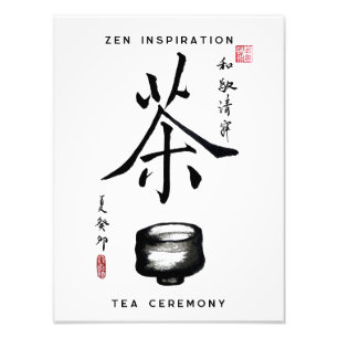 Teezeremonie auf dem Zen-Foto Erweiterung Fotodruck