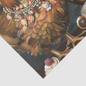 Teezeremonie auf Roosters and Chicks Party Entdeck Seidenpapier (Detail)