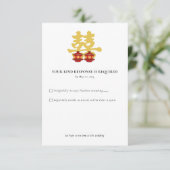 Teezeremonie Chinesische Hochzeit RSVP Karte (Stehend Vorderseite)
