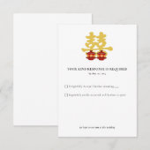 Teezeremonie Chinesische Hochzeit RSVP Karte (Vorne/Hinten)