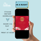 Teezeremonie Chinesische Hochzeit Speichern Sie di Einladung