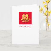 Teezeremonie des doppelten Glücks | Chinesische Ho Karte (Gelbe Blume)