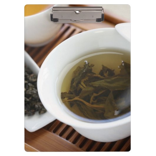 Teezeremonie des traditionellen Chinesen: oolong Klemmbrett (Vorderseite)