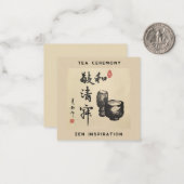 Teezeremonie/Zen-Inspiration Mitteilungskarte (Vorderseite/Rückseite Beispiel)