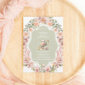 Teezeremonien im Garten Party jedes Alter Geburtst Einladung