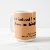 Teezitat-Tasse - Jane Austen Kaffeetasse (Vorderseite Links)