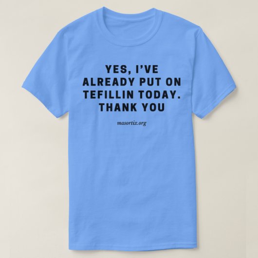 Tefillin Today T-Shirt (Design vorne)