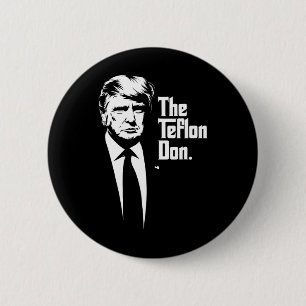 Teflon Don Trump monochrome Ikonenkunst Button