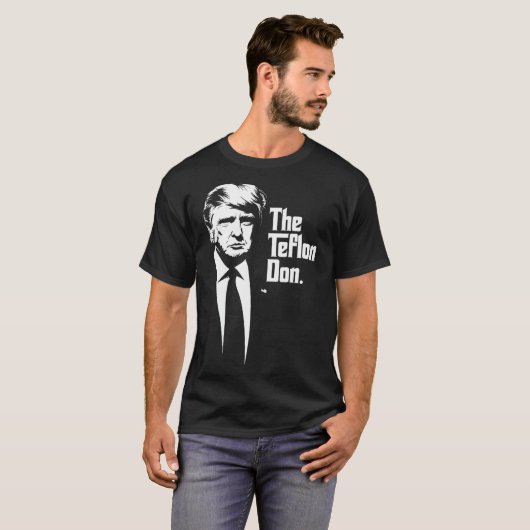 Teflon Don Trump monochrome Ikonenkunst T-Shirt (Vorne ganz)