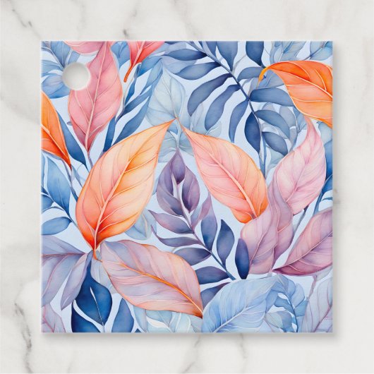 Teftags für bunte Botanische Kunst Geschenkanhänger (Vorderseite)