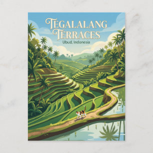 Tegalalang-Reisfelder Indonesien Postkarte