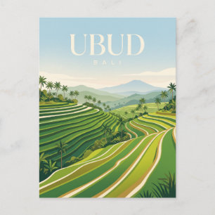 Tegalalang-Reisfeldterrassen Ubud Indonesien Postkarte